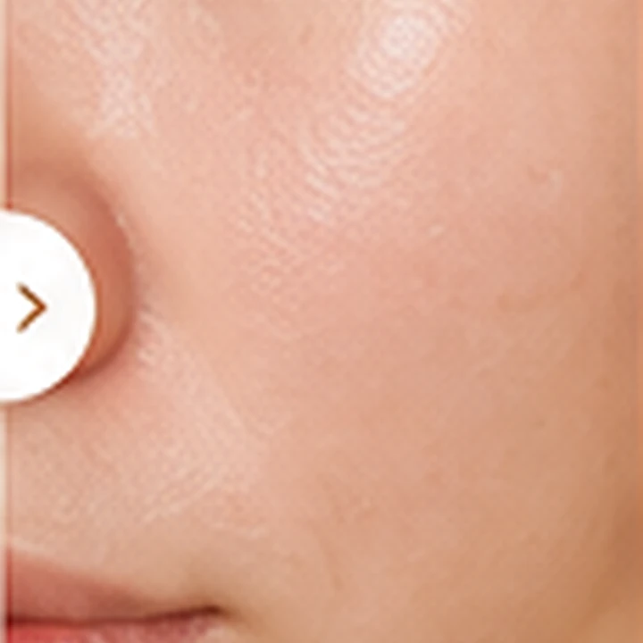 Illustrative hydrated skin look after sheet mask use