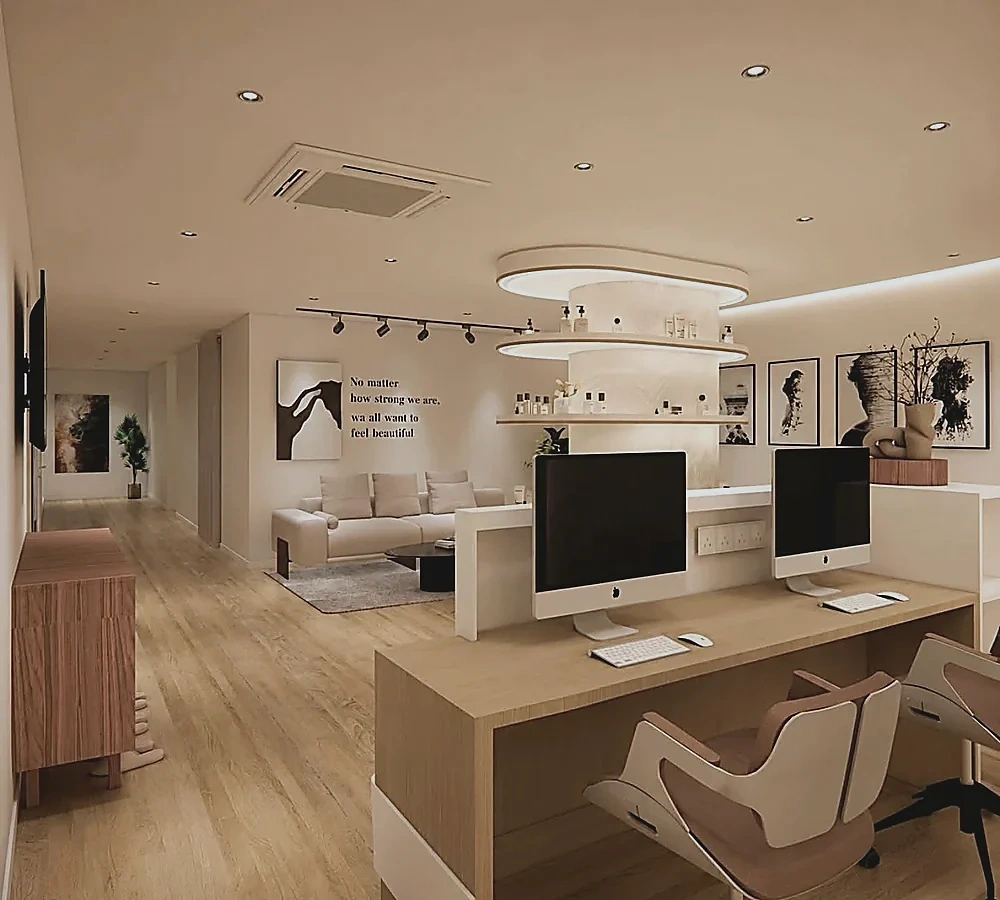 BeautyFull consultation and front desk area